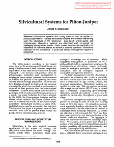 Silvicultural Systems for Piiion-Juniper James R.  Ellenwood