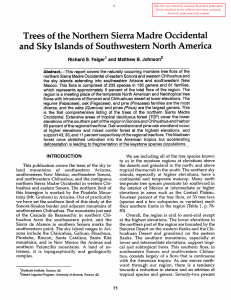 Trees of the Northern Sierra Madre Occidental Richard S.  Felger