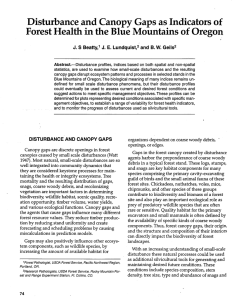 Blue Disturbance and Canopy Gaps as Indicators of Forest Health in the