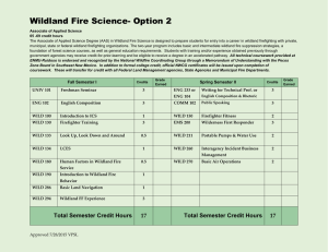 Wildland Fire Science- Option 2