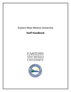 Eastern New Mexico University  Staff Handbook   