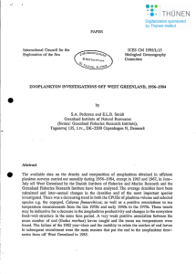 PAPER International Council for the ICES CM 19951L:15 Exploration of the Sea