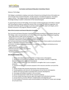 Curriculum and General Education Committee Charter
