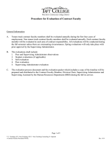 Procedure for Evaluation of Contract Faculty