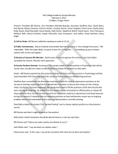 Taft College Academic Senate Minutes February 6, 2012 12:00pm, Cougar Room