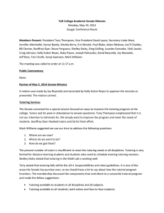 Taft College Academic Senate Minutes Members Present Monday, May 19, 2014