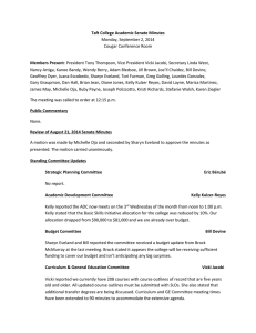 Taft College Academic Senate Minutes Members Present Monday, September 2, 2014