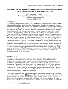 Time, space, food and physics: the temporal and spatial distribution... fish larvae in an estuarine turbidity maximum (ETM)