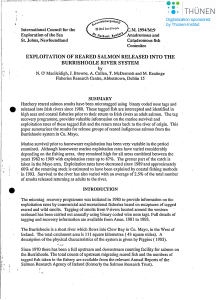 EXPLOITATION OF REARED SALlVlON RELEASED INTO THE BURRISHOOLE RIVER SYSTEM Johns,