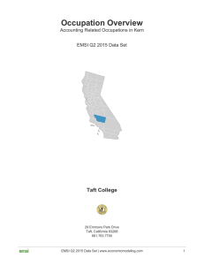 Occupation Overview Taft College Accounting Related Occupations in Kern