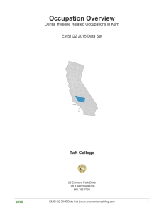 Occupation Overview Taft College Dental Hygiene Related Occupations in Kern