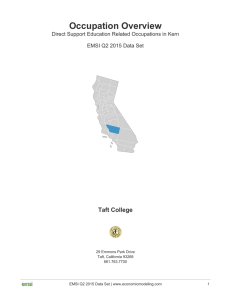Occupation Overview Taft College Direct Support Education Related Occupations in Kern