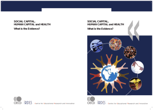 SOCIAL CAPITAL, HUMAN CAPITAL and HEALTH What is the Evidence?