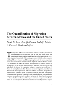 T The Quantification of Migration between Mexico and the United States