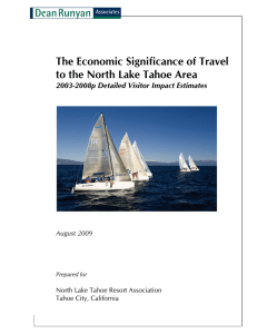 The Economic Significance of Travel to the North Lake Tahoe Area