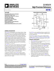 2.5 V/3.0 V High Precision Reference  AD780