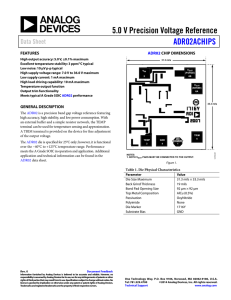 5.0 V Precision Voltage Reference  ADR02ACHIPS Data Sheet