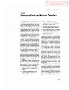 Managing Cimarron  National Grassland PartS