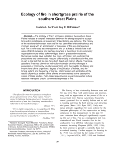 Ecology of fire in shortgrass prairie of the southern Great Plains