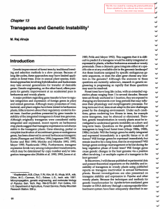 Transgenes and Genetic lnstability Chapter 13 M. Raj Ahuja