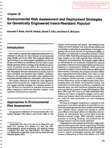 Environmental Risk Assesslnent and Deployment Strategies Populus Chapter32