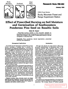 Effect of Prescribed Burning on Soil Moisture