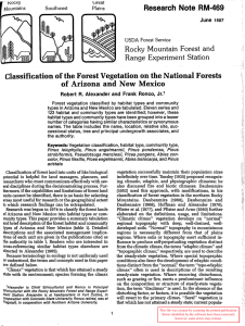 Classification of the Forest Vegetation on the National Forests