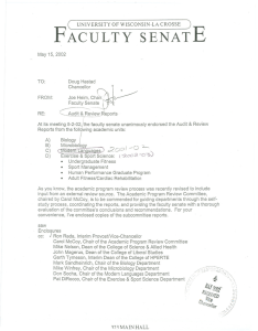 ~ FACULTY SENATE (