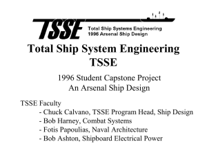 Total Ship System Engineering TSSE 1996 Student Capstone Project An Arsenal Ship Design