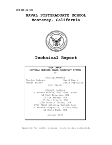 Technical Report NAVAL POSTGRADUATE SCHOOL Monterey, California