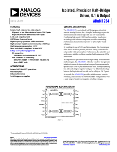 Isolated, Precision Half-Bridge Driver, 0.1 A Output ADuM1234 Data Sheet