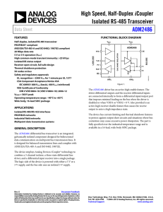 i Isolated RS-485 Transceiver ADM2486 Data Sheet