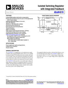 Isolated Switching Regulator with Integrated Feedback ADuM4070 Data Sheet