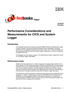 Red books Performance Considerations and Measurements for CICS and System