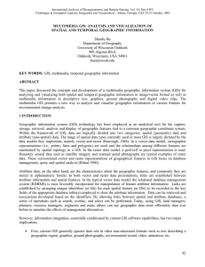 International Archives of Photogrammetry and Remote Sensing, Vol. 34, Part... “Challenges in Geospatial Analysis, Integration and Visualization“, Athens, Georgia, USA...