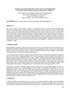 SPATIAL DATABASE UPDATING USING ACTIVE CONTOURS FOR