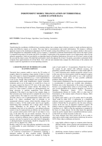 INDEPENDENT MODEL TRIANGULATION OF TERRESTRIAL LASER SCANNER DATA