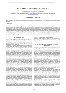 MULTI - RESOLUTION 3D MODEL BY LASER DATA