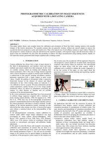 PHOTOGRAMMETRIC CALIBRATION OF IMAGE SEQUENCES ACQUIRED WITH A ROTATING CAMERA