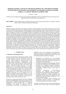 REMOTE SENSING AND GIS IN THE DEVELOPMENT OF A DECISION... SYSTEM FOR SUSTAINABLE MANAGEMENT OF THE DRYLANDS OF EASTERN