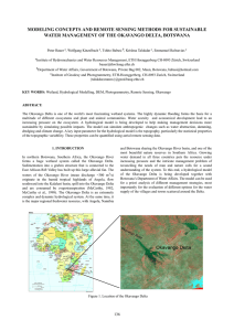 MODELING CONCEPTS AND REMOTE SENSING METHODS FOR SUSTAINABLE