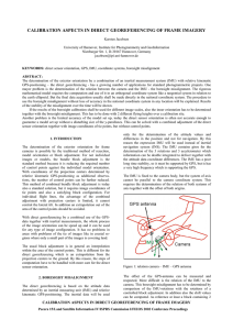 CALIBRATION ASPECTS IN DIRECT GEOREFERENCING OF FRAME IMAGERY