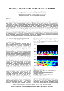 INTELLIGENT INSTRUMENTS FOR THE SPACE PLASMA ENVIRONMENT