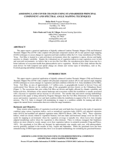 ASSESSING LAND COVER CHANGES USING STANDARDIZED PRINCIPAL