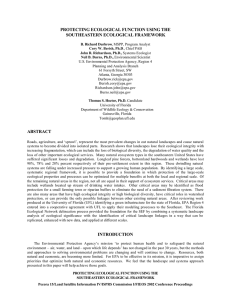 PROTECTING ECOLOGICAL FUNCTION USING THE SOUTHEASTERN ECOLOGICAL FRAMEWORK