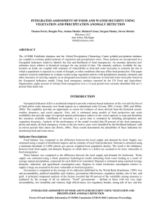 INTEGRATED ASSESSMENT OF FOOD AND WATER SECURITY USING  ABSTRACT