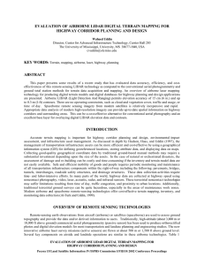 EVALUATION OF AIRBORNE LIDAR DIGITAL TERRAIN MAPPING FOR