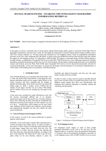 SPATIAL SEARCH ENGINE – ENABLING THE INTELLIGENT GEOGRAPHIC INFORMATION RETRIEVAL