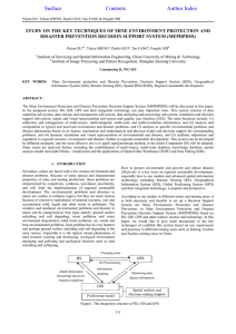 STUDY ON THE KEY TECHNIQUES OF MINE ENVIRONMENT PROTECTION AND