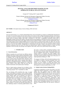 SPATIAL ANALYSIS DECISION MAKING IN GIS APPROACH TO REAL ESTATE SYSTEM